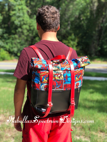 Handmade Rucksack style backpack Spider-Man
