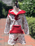 Cardinal Fleece Hoodie Dress~ Made to order