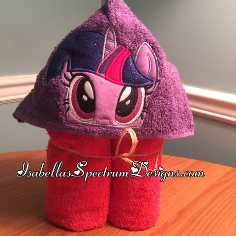 My Little Pony Twilight Sparkle Inspired Hooded Towel