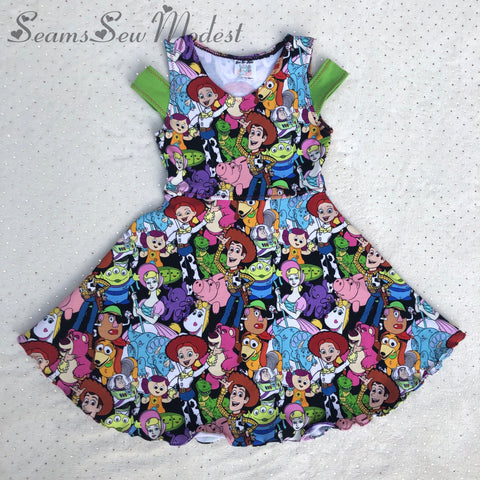Handmade Toy Story Breezy Shoulder Dress~ Custom
