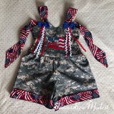 God Bless the USA romper ready to ship!