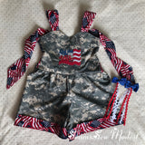 God Bless the USA romper ready to ship!