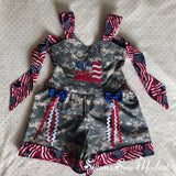 God Bless the USA romper ready to ship!